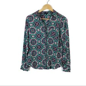 THE LIMITED Ashton Floral Long Sleeve Button Top